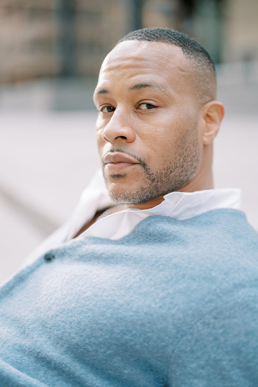 Confident Groom-to-Be Portrait During Downtown Toronto Engagement