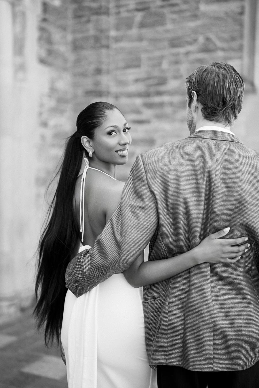 Cecilia and Julian during their engagement session at the University of Toronto.