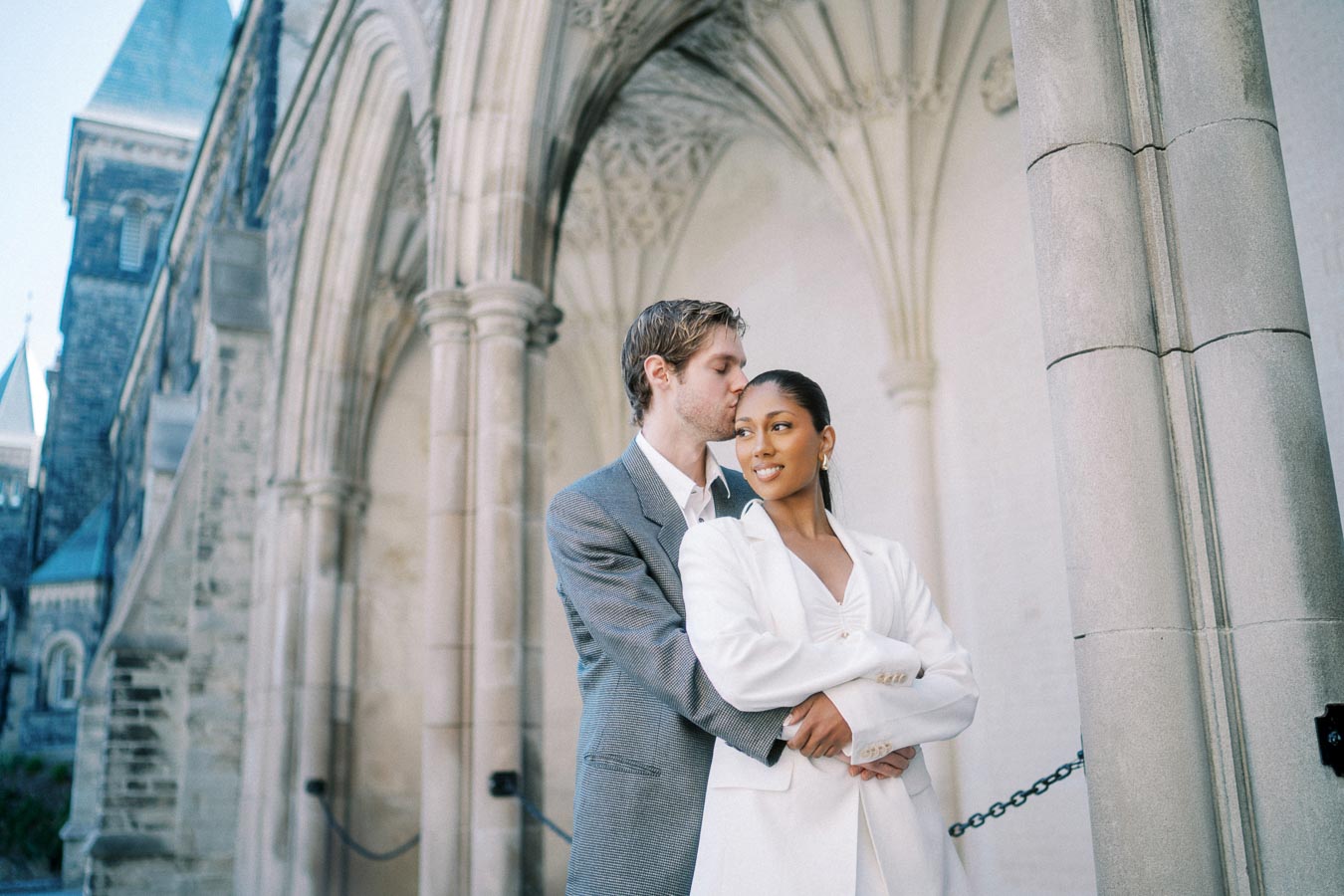 Cecilia and Julian's engagement photo session at the University of Toronto.